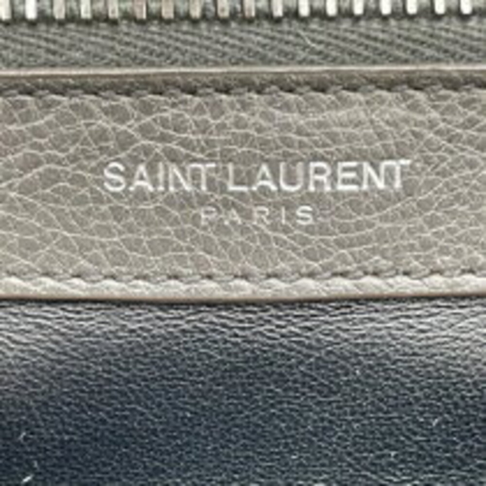 Saint Laurent Classic Shoulder Bag Gray Leather - Picture 6 of 11